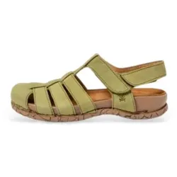 El Naturalista Unisex. 2586213G1005_0G3 Ledersandalen N5862 Tabernas grün (36), Wohnung, Klettverschluss, Lässig