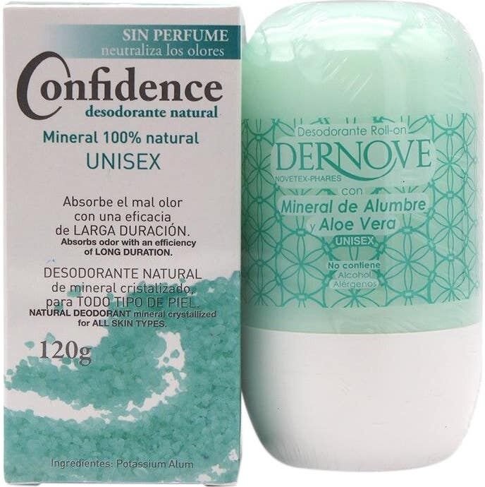DERNOVE desodorante alumbre y aloe vera roll on 75 ml