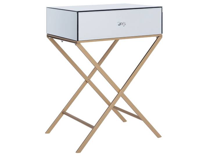 BEISTELLTISCH Spiegeleffekt rechteckig 40/50 cm Vivy