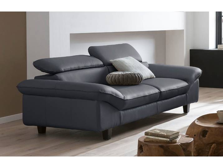 2-Sitzer HOME AFFAIRE Pilot , grau (fango), B:202cm T:108cm, Sofas, 2-Sitzer, Big-Sofa mit Kopfteilverstellung