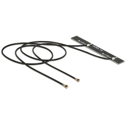 Delock WL-Antenne 2x MHF 5dBi intern Klebemontage