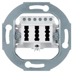 Berker TAE-Steckdose 450009 3x6NFN polarweiss