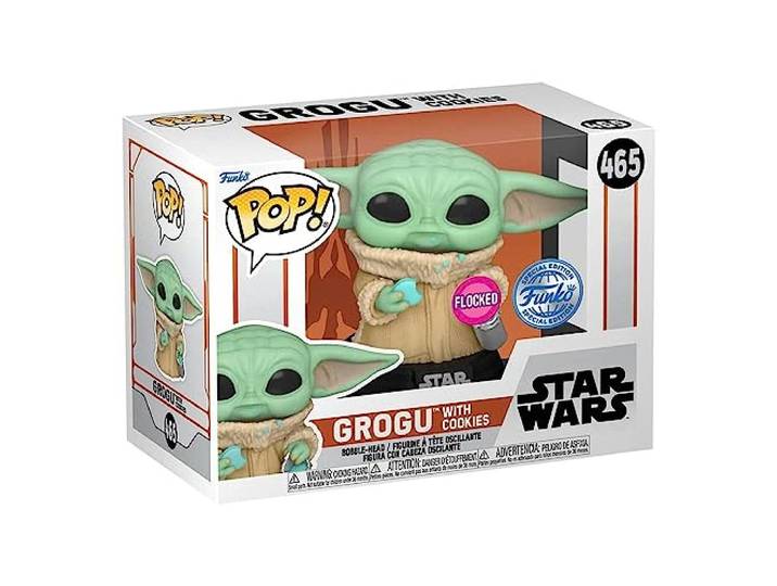 Funko Pop Grogu met Cookies Star Wars Special Edition Flocked Nr. 465