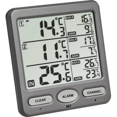 TFA Dostmann TRIO Funk-Thermometer Anthrazit