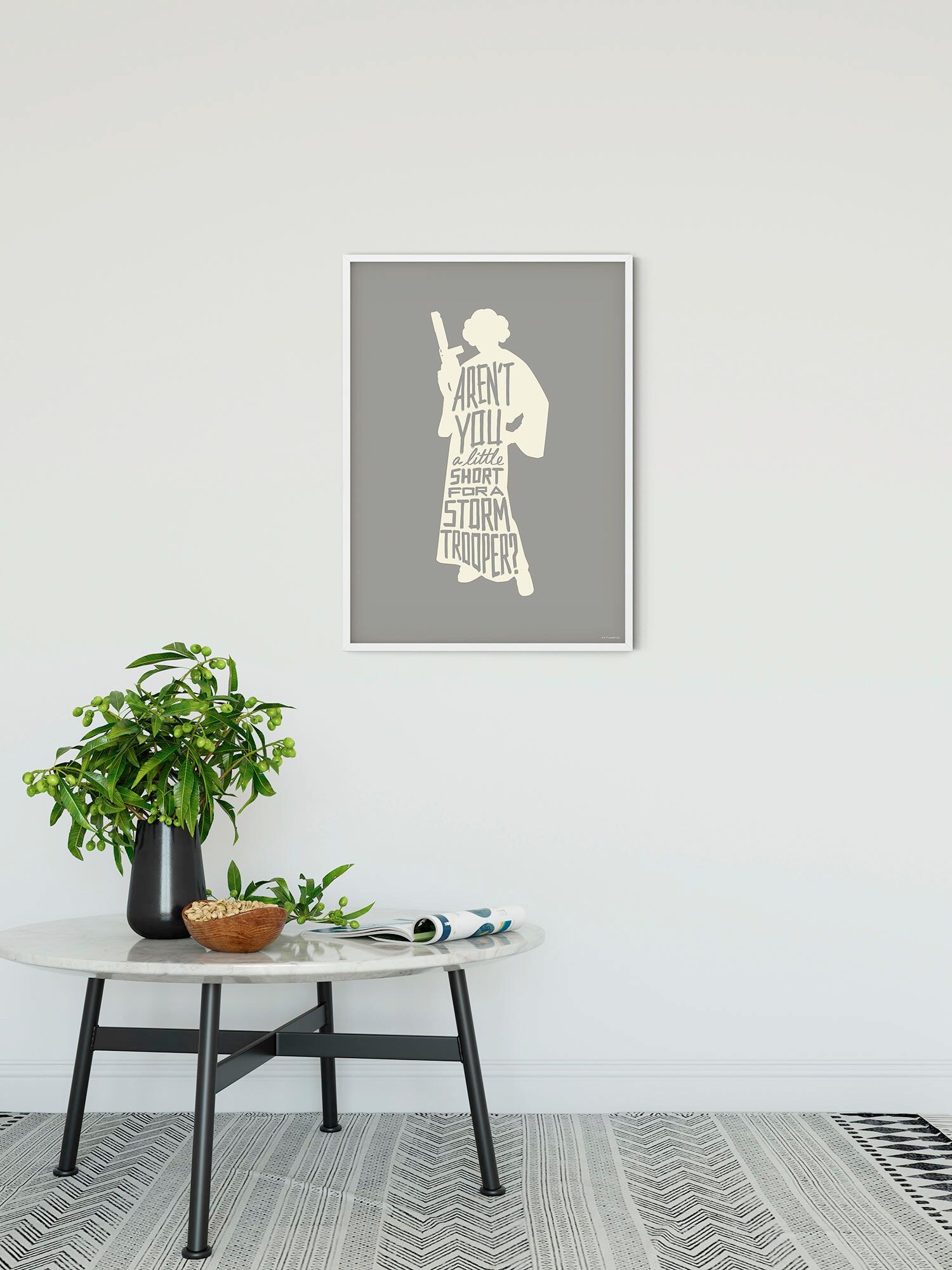Bild KOMAR "Star Wars Silhouette Quotes Leia", bunt (farbe bild(er): bunt), B:50cm H:70cm, Holz, Papier, Bilder, Bild, Wandbild zur Dekoration im Kinderzimmer - ohne Rahmen farbe bild(er): bunt B/H/T: 50cm x 70cm, Kunstdruck,Bild,Poster,Wandbild Disney, 1