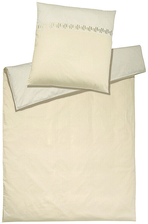 ELEGANTE Satin Bettwäsche 70x90cm  / 140x200cm EL GRECO Natur  creme EG