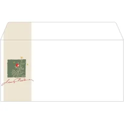 Sigel, Briefumschlag, DU256 Briefumschläge Weihnachten, gummiert, DIN lang, 50 Stück (C6/5, dl, 50x)