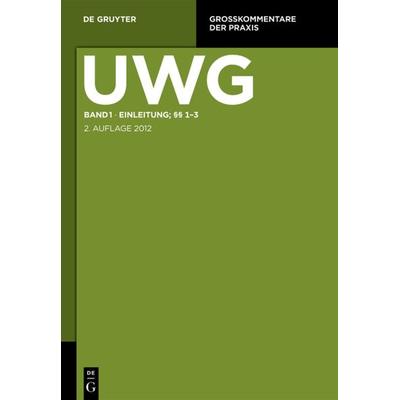 Einleitung; §§ 1-3, Gebundene Ausgabe von , De Gruyter, 978-3-11-027823-1