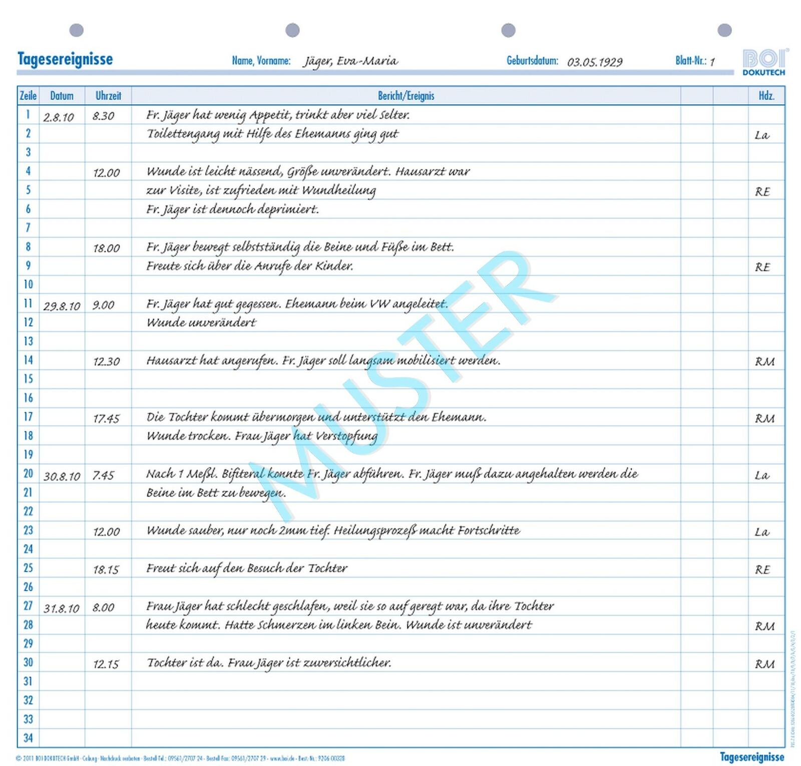 BOI Formular Tagesereignisse 9206-00328