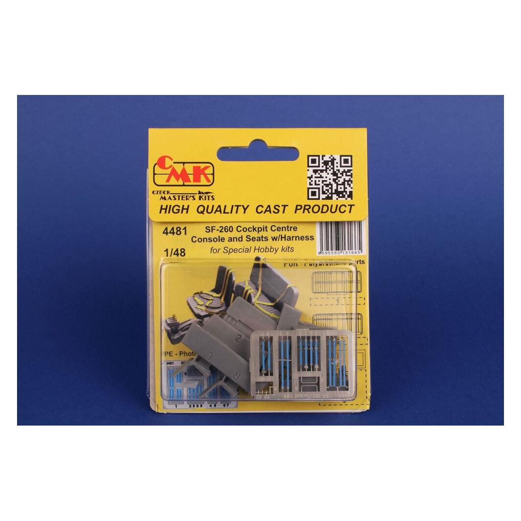CMK SF-260 Cockpit Centre Console and Seats w/Harness / for SH kits (129-4481)