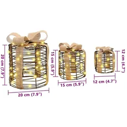 vidaXL, Christbaumschmuck, Aylan (3x)