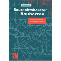Baurechtsberater Bauherren, Fachbücher von Jürgen Rilling