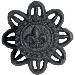 Chic Antique Griff mit Lilie, Ø 8 cm, antique schwarz