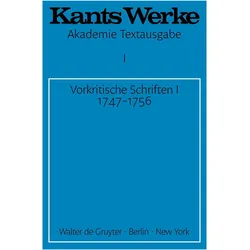 Vorkritische Schriften I 1747-1756, Fachbücher