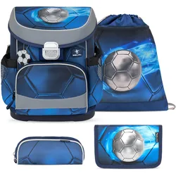 Belmil Belmil Mini-Fit ergonomisches Schulranzen-Set 4-teilig "Football 4" Koffer24