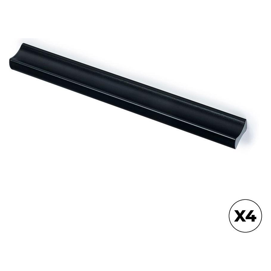REI Aluminum furniture handle, model 2279, with a matte black finish, 128 mm, blister 4 units (70247128)