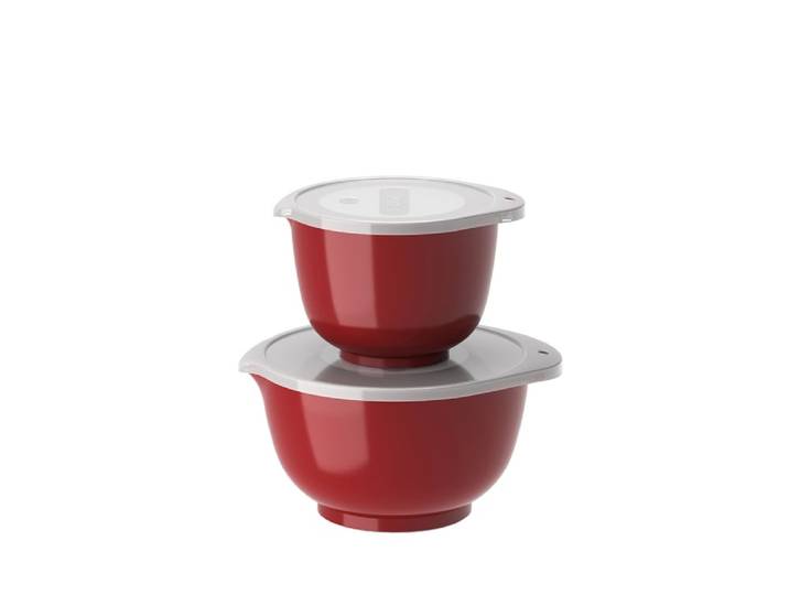 Set de bols à mixer et couvercles 4 pièces rouge