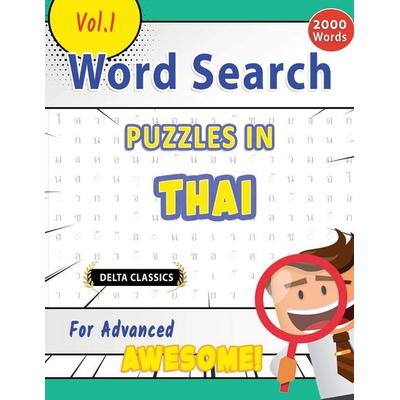 Word Search Puzzles in Thai For Advanced - Awesome! Vol.1 - Delta Classics, Taschenbuch von Best Activity Books, Linguas Classics