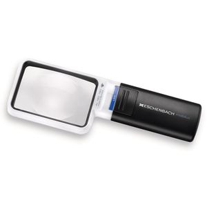Eschenbach Lupe mobilux LED, mit Licht, 4x Vergrößerung, Leselupe, 75 x 50mm