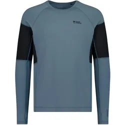 Mons Royale, Herren, Funktionsshirt, Olympus Merino (XL), Blau, Schwarz