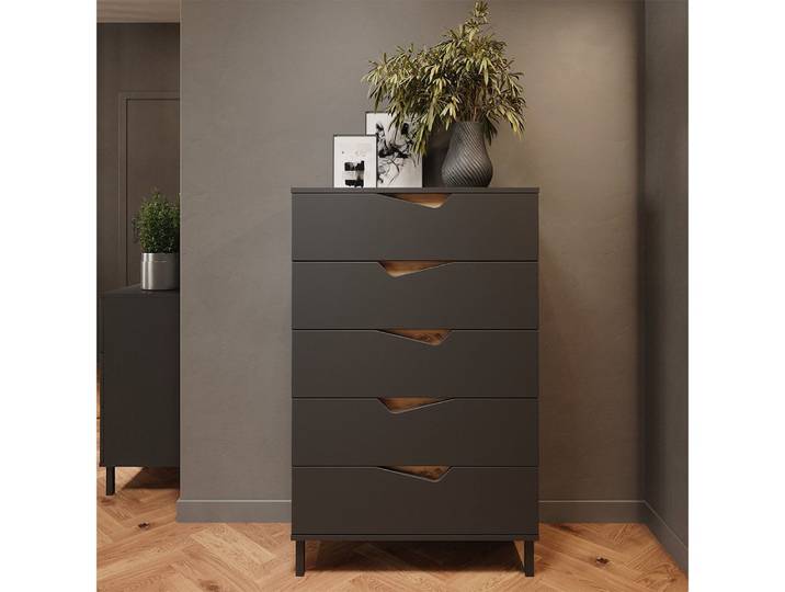 Vicco Kommode Marelle, Anthrazit/Artisan, 76 x 120 cm mit 5 Schubladen (1 St)