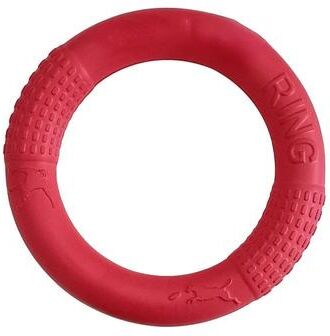 Inspired Living AquaTug EVA Dog Training Ring For Fetch, Tug & Water Play red 28cm