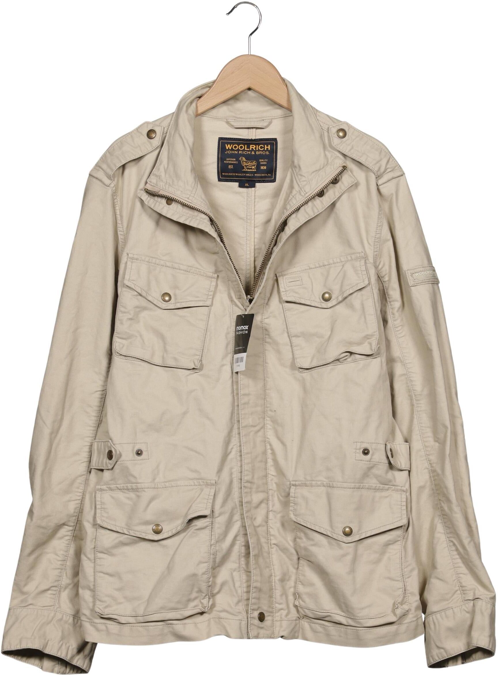 Woolrich Herren Jacke, Beige, Gr. XL, Baumwolle - Second Hand