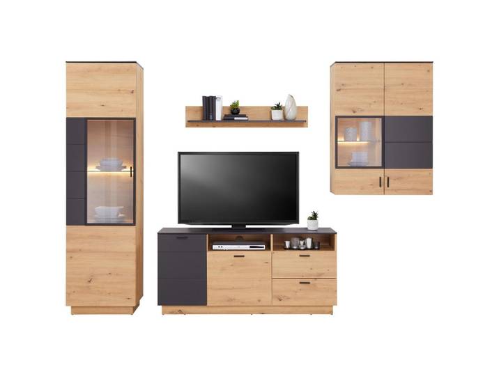 Wohnkombination modern 4 -teilig. Tonale 2, Eiche Dekor/Grau