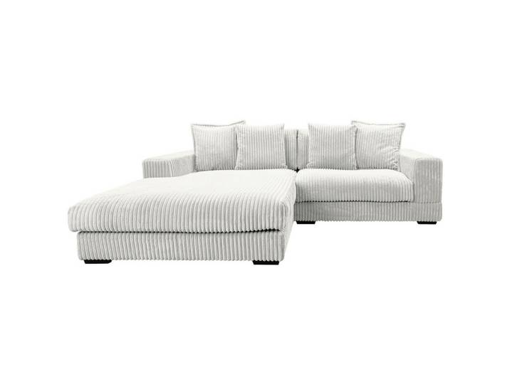 Mid.you Ecksofa, Weiß, Kunststoff, Füllung: Polyurethan (PUR),Polyurethan (PUR),Polyurethan (Pur), Ottomane links, L-Form, 285x195 cm, Made in EU, Wohnzimmer, Sofas & Couches, Wohnlandschaften, Ecksofas
