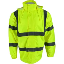 Warnschutz-Regenjacke "ONNO" mit Kapuze gelb - M