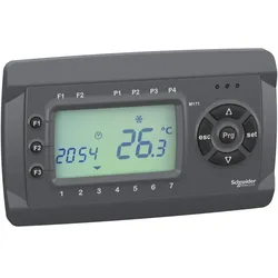 Schneider Electric TM171DLCD2U Bedienterminal, Modicon M171, LCD Display, 2 AA, Uhr, bündiger Einbau, grau