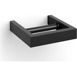 Zack, Toilettenpapierhalter, Toilettenpapierhalter LINEA aus Edelstahl matt schwarz für Wandmontage