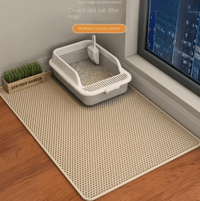Inspire Curations CleanStep Double Layer Cat Litter Trapping Mat yellow 30x30cm