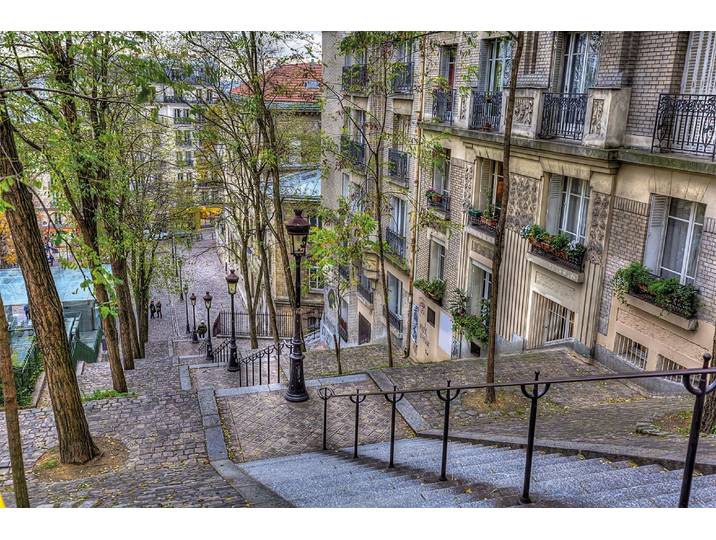 Fototapete PAPERMOON Montmartre in Paris , bunt, B:2m L:1,49m, Vlies, Tapeten, Fototapete