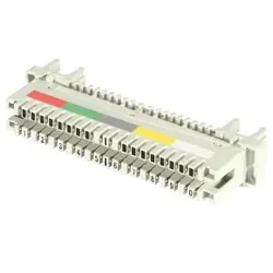 EFB 46006.2 LSA-Anschlussleiste 2/10 zu 10DA für Rundstangenmontage, ohne Farbcode 460062