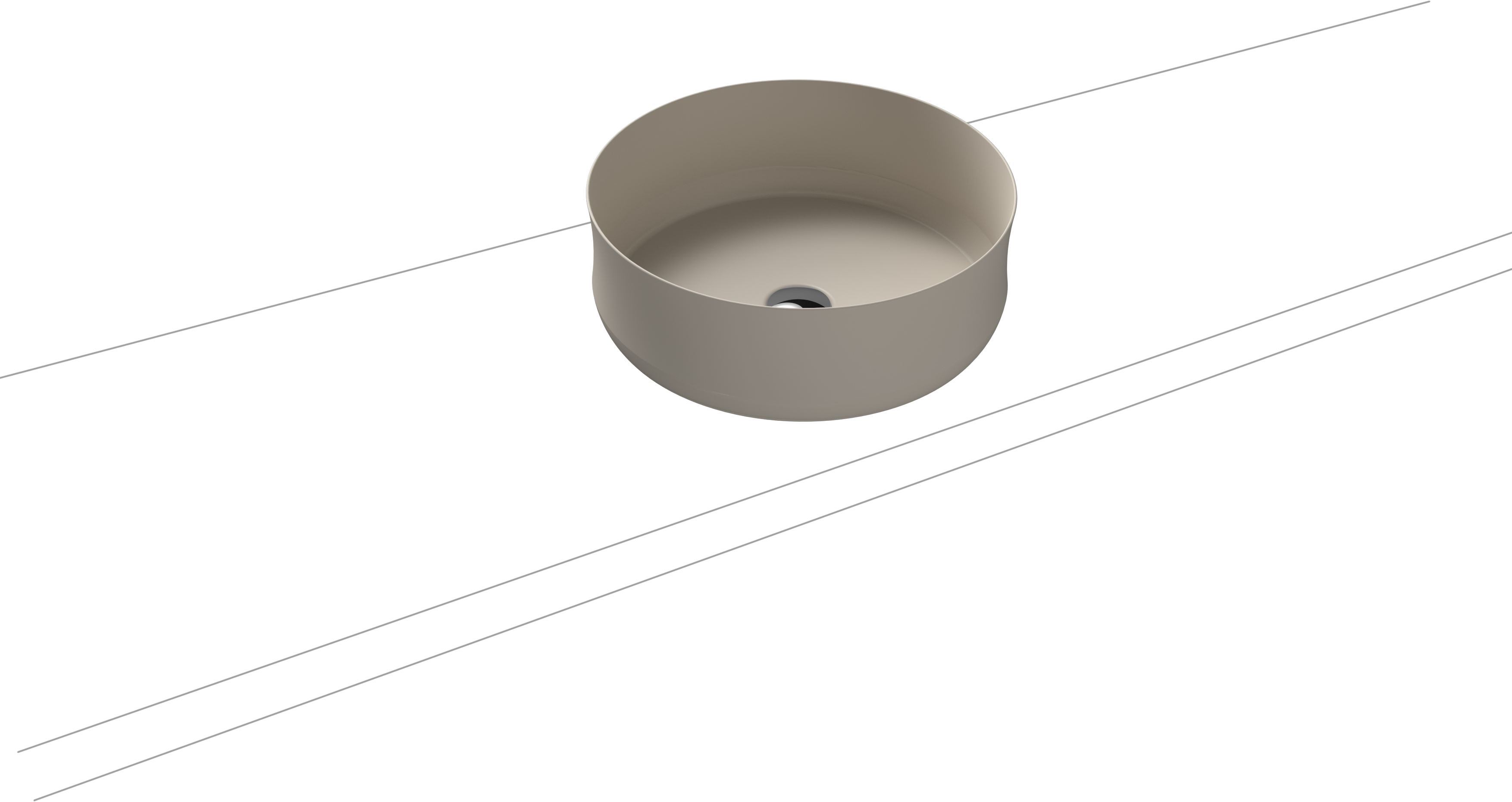 Kaldewei Ming vasque vasque 913306003668 warm grey 10 effet perlant , d= 40cm, sans trop-plein, insonorisation