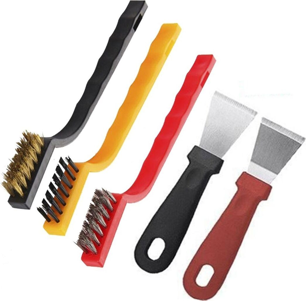 König Design Reinigingsset voor BBQ-grill en oven met borstel, schraper en schuurspons