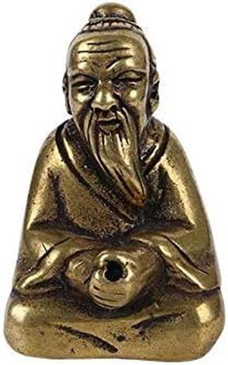 Bronzen Boeddhabeeld voor op tafel als decoratieve ruimteverfraaiing in brons