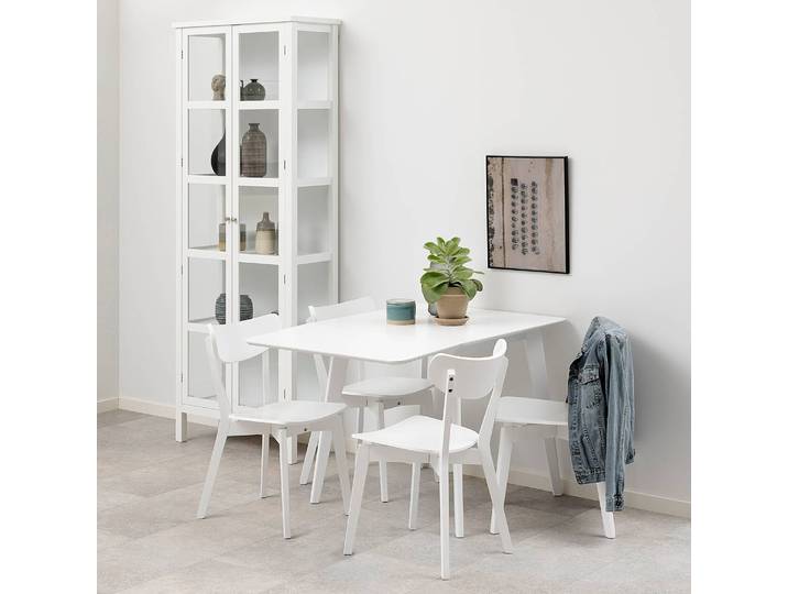 Esszimmerstuhl 2er-Set 45 x 80 x 55cm Weiß/Weiß