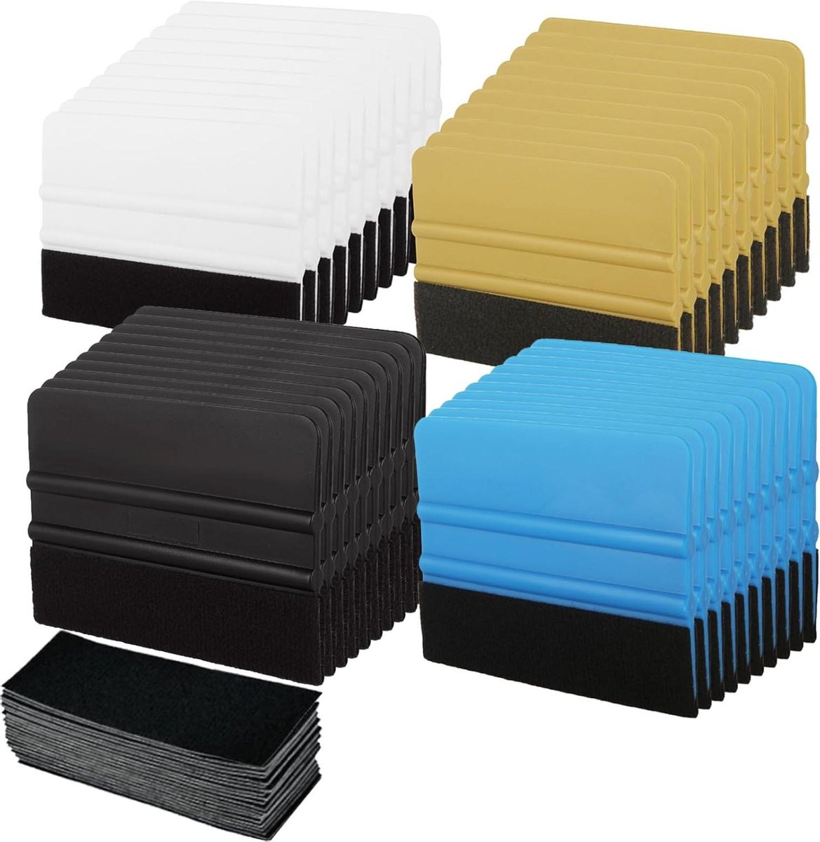 Vinyl Rakel Set met 40 stuks en extra vilt voor stickerapplicatie en folie aanbrengen