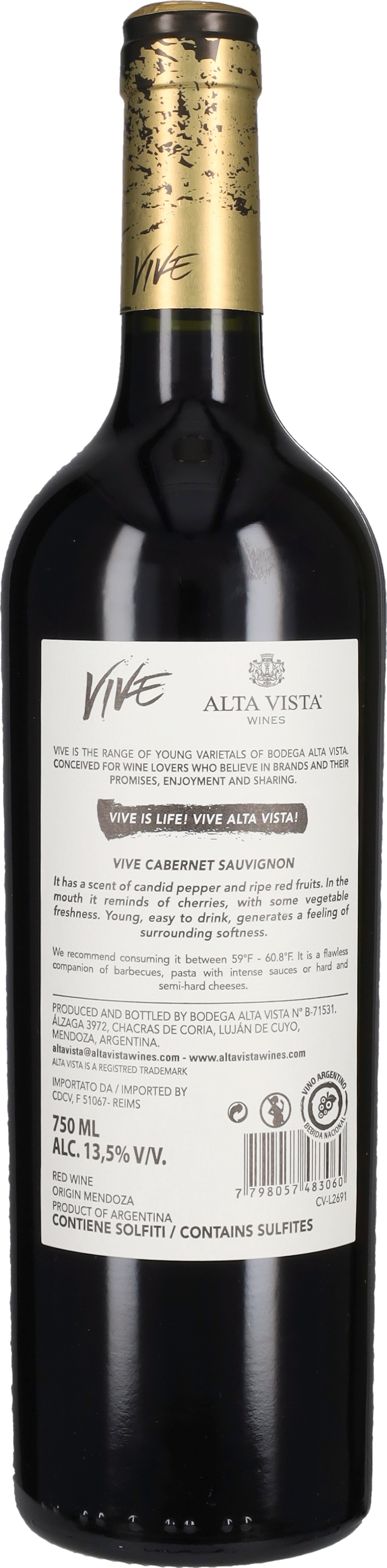 Bodega Alta Vista Cabernet Sauvignon 'Vive' 2021