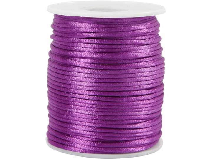 Satijnkoord, dikte 2 mm, paars, 50m
