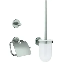 Grohe Essentials WC-Set 40407DC1 Supersteel, 3 in 1, verdeckte Befestigung