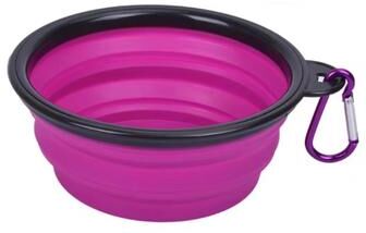Inspired Finds Portable Folding Pet Bowl For Cats And Dogs TPE Travel Food And Water Feeding Bowl purple