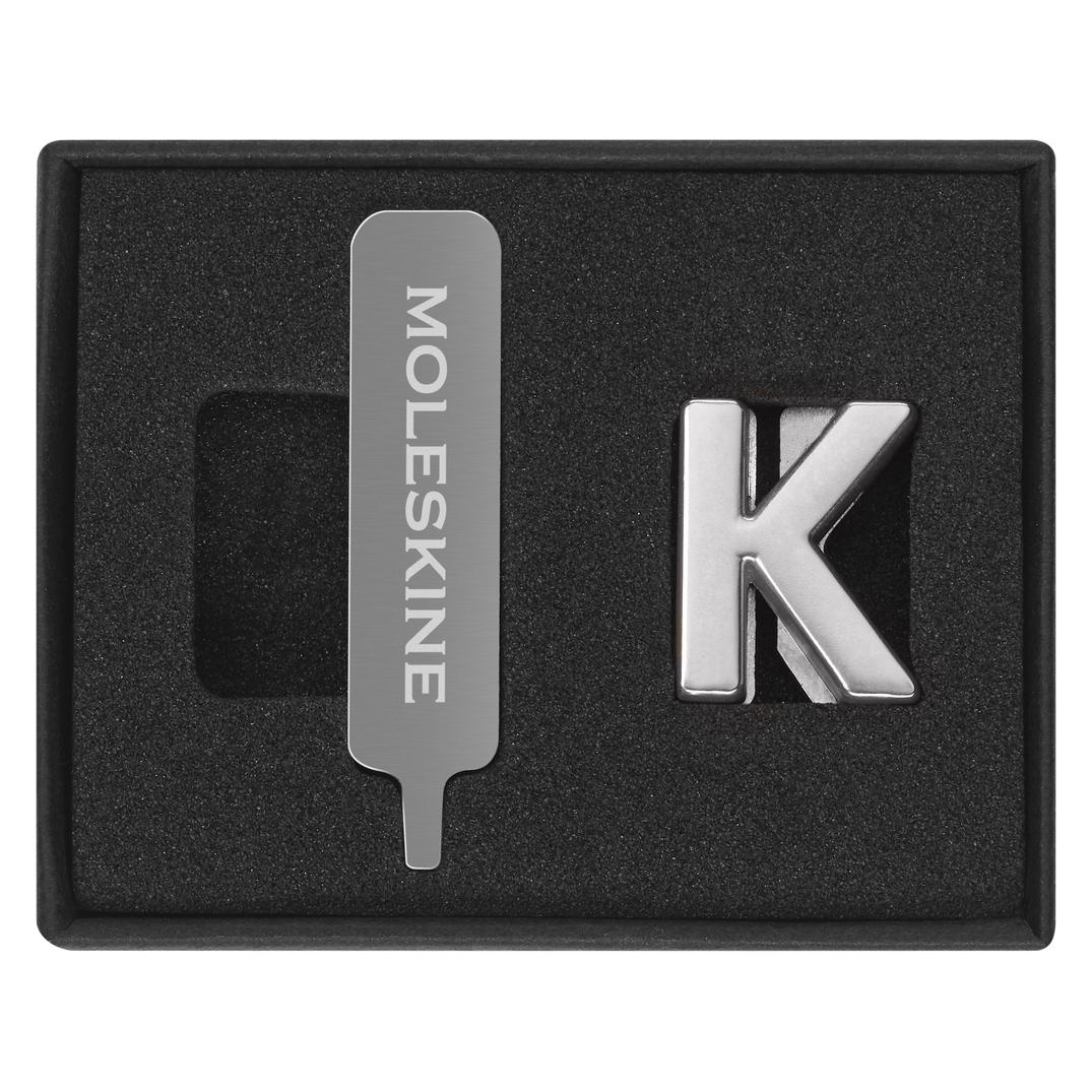 Moleskine Pin Buchstabe K Silber (Kein Einband) (In Catalogue NOOS)