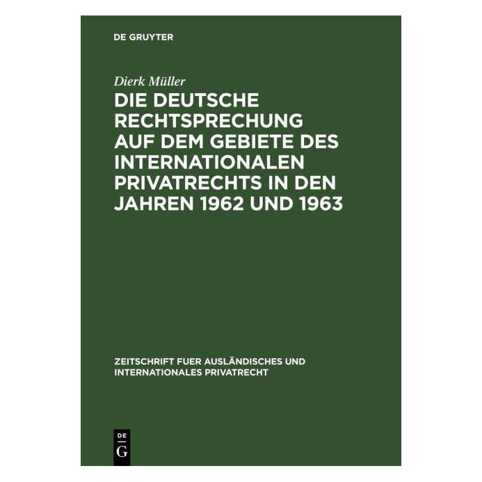 De Gruyter Müller:Die deutsche Rechtsprechung auf (66768425)