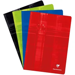 Clairefontaine, Heft + Block, Notizbuch 40 Blatt, A4, liniert, mit Rand, assortiert (A4, Liniert, Weicher Einband)