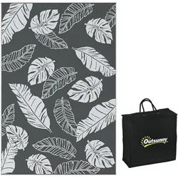 Outsunny Outdoor-Teppich, Campingteppich mit Doppelseitigem Design für Balkon