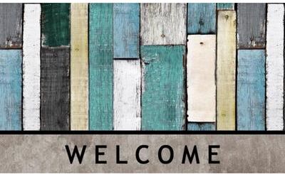 Sports Licensing Solutions 18 in. W X 30 in. L Multi-Color Plank Rubber Door Mat - 2' x 3'