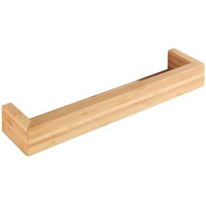 Wenko Wandregal Bambusa, 24743100, braun, Schweberegal aus Bambus, 40 x 5 x 9cm
